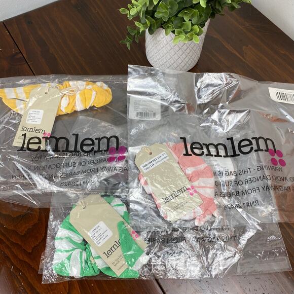 LemLem Set of 3 Stripe Doro Hair Scrunchies NWT Handmade main image 6